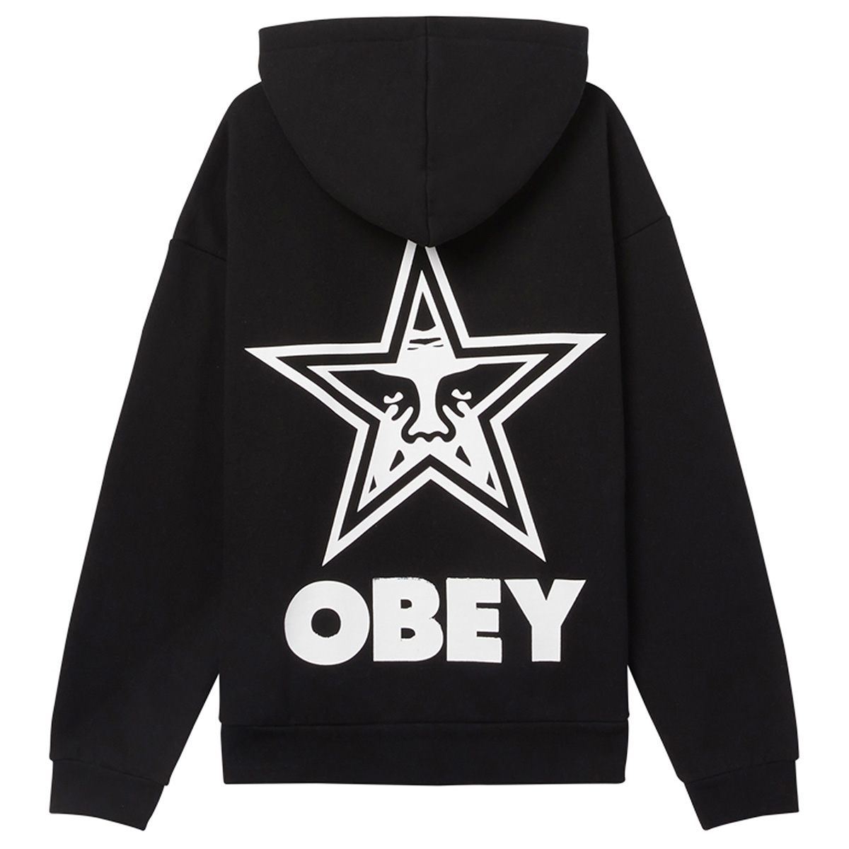 Obey Bold Star Extra Heavy Hooded Sweater Black Obey Bold Star Extra Heavy Hooded Sweater Black