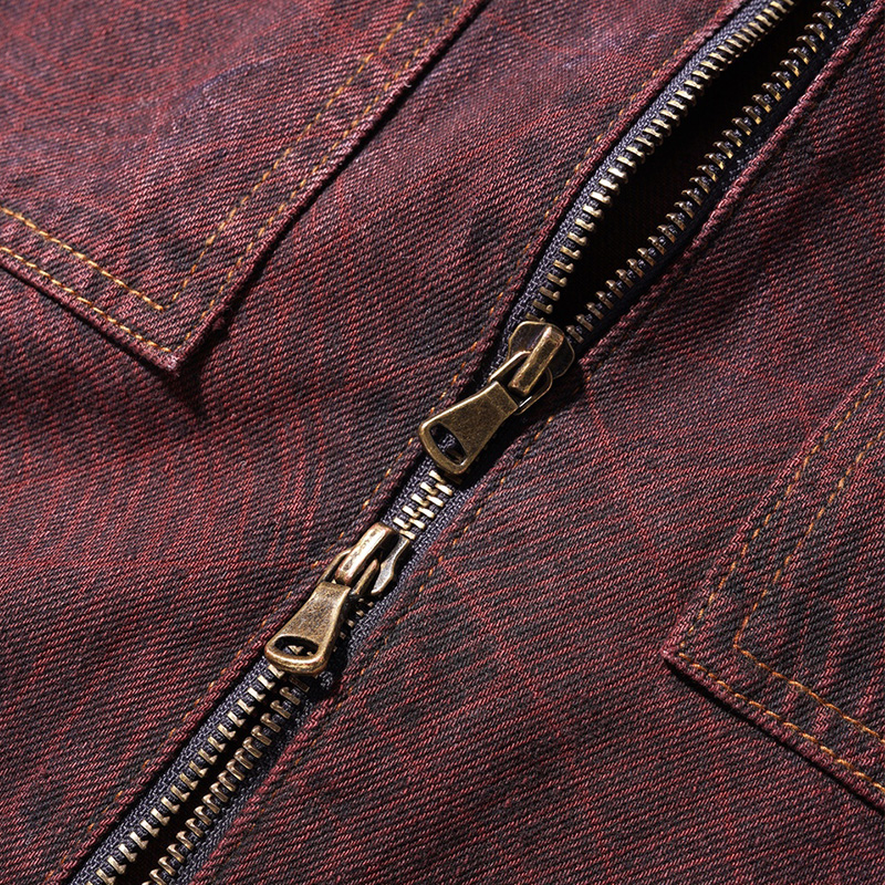 Butter Goods Overdye Web Denim Jacket Brick | L | 1127870_L
