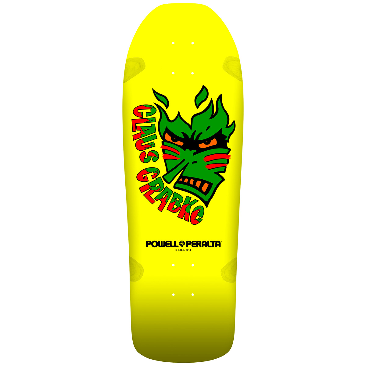 Powell Peralta Claus Grabke '03' Re-issue Skateboard Deck Yellow 10.25 