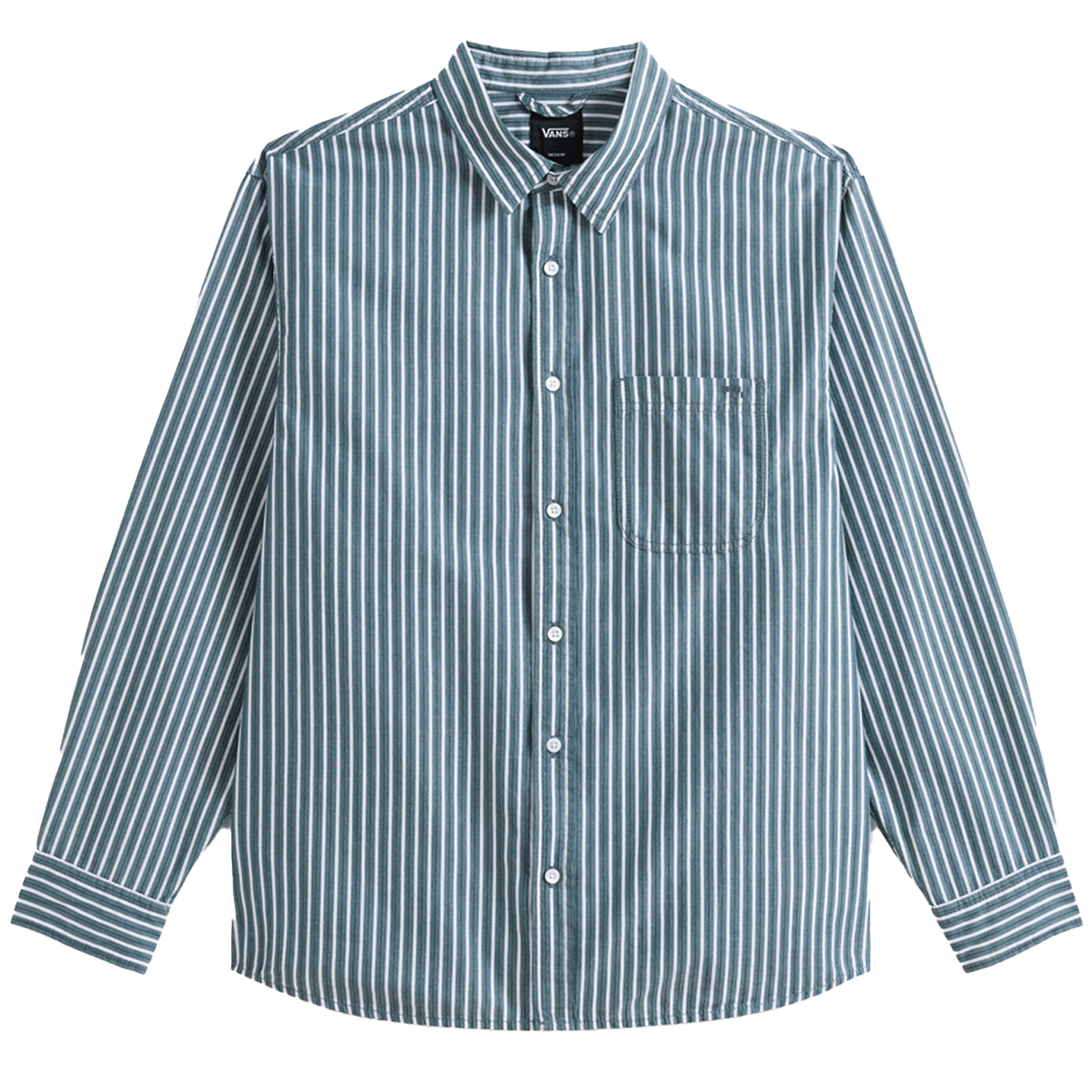 Vans Dobby Stripe Longsleeve Shirt Mystic Moss