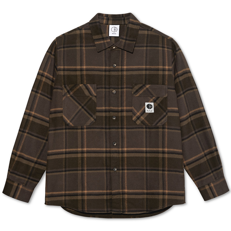 Polar Flannel Mike Longsleeve Shirt Brown / Mauve