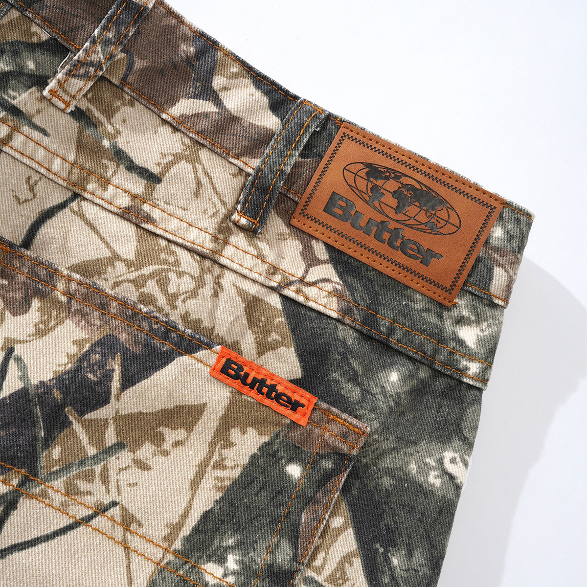 Butter Goods Foliage Camo Denim Jeans Tan Butter Goods Foliage Camo Denim Jeans Tan