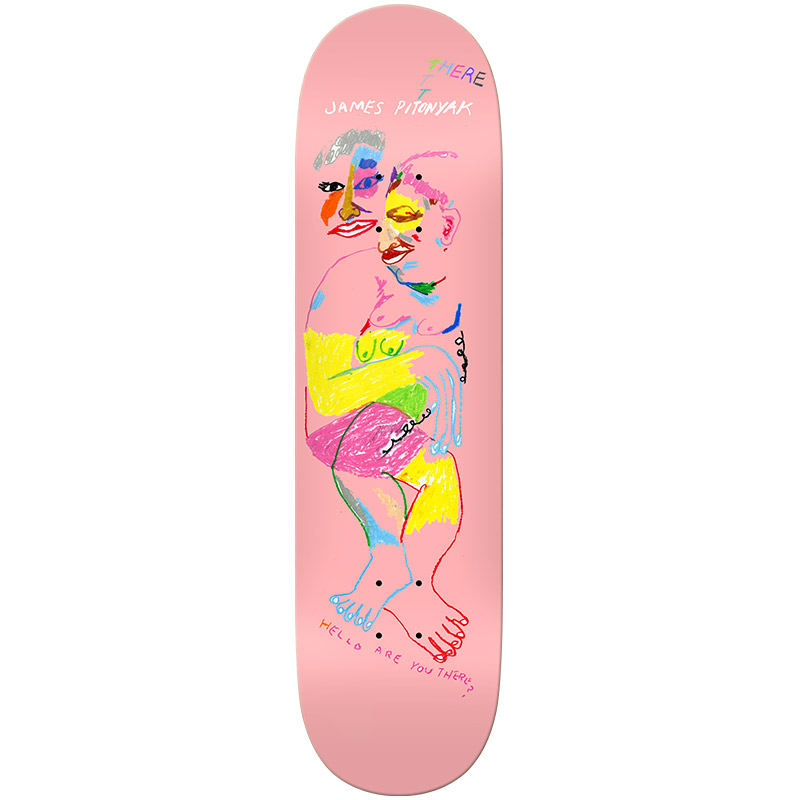 There James Hi James Skateboard Deck Pink Full 8.25