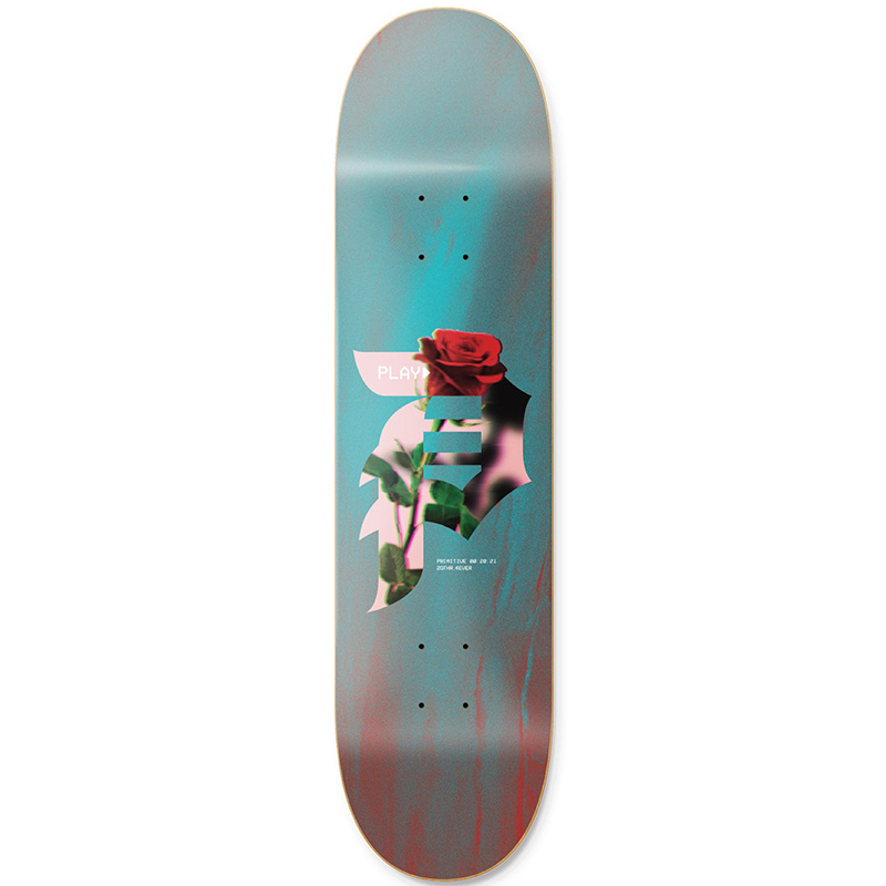 Primitive Long Play Skateboard Deck Teal 8.25 Primitive Long Play Skateboard Deck Teal 8.25