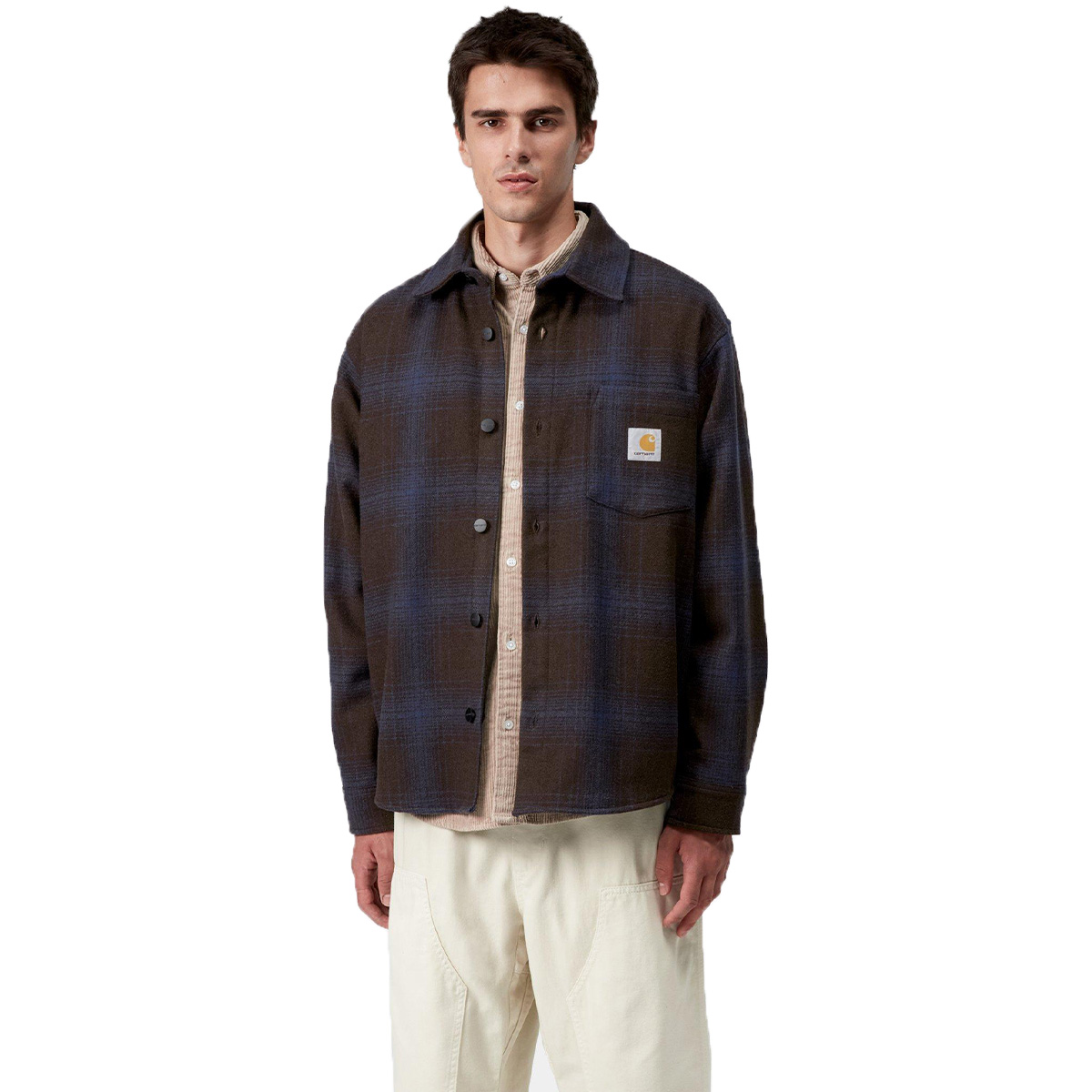 Carhartt WIP Brennan Shirt Jacket Brennan Check Palisander/Jupiter