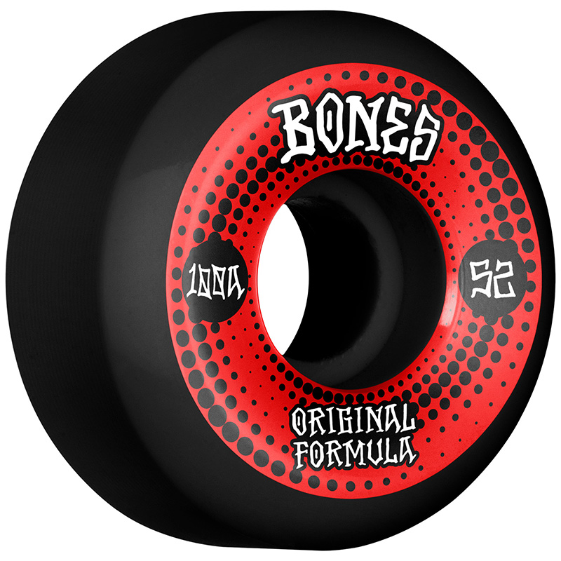 Bones 100's Originals V5 Sidecut Wheels 100a Black 52mm Bones 100's Originals V5 Sidecut Wheels 100a Black 52mm