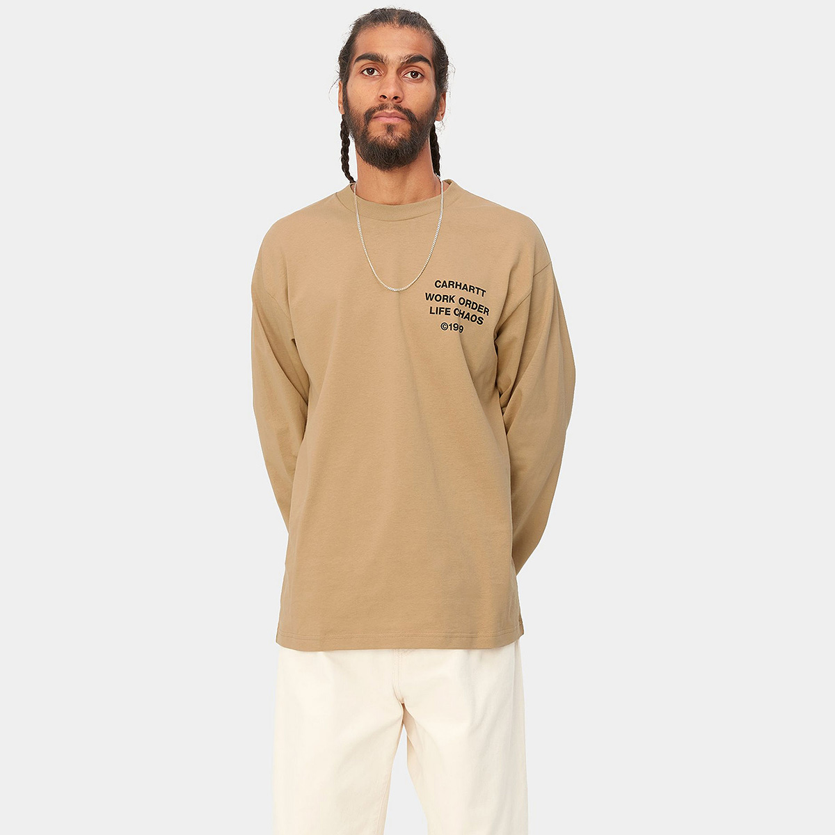 Carhartt WIP Reverse Hammer Longsleeve T-Shirt Dusty H Brown Carhartt WIP Reverse Hammer Longsleeve T-Shirt Dusty H Brown