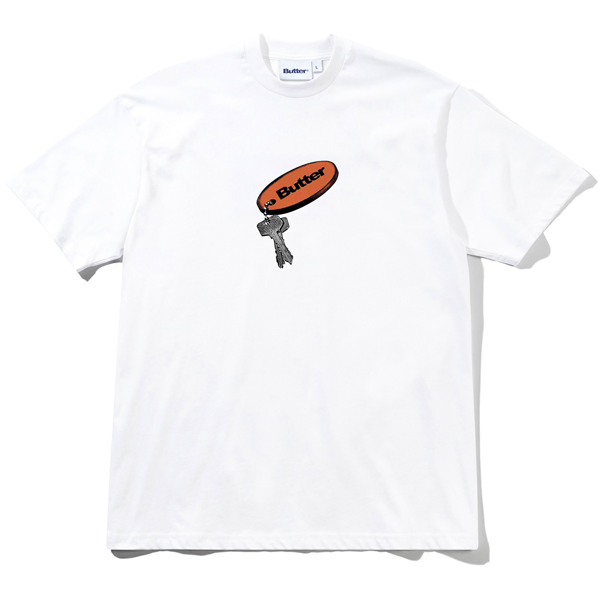 Butter Goods Key Chain T-shirt White Butter Goods Key Chain T-shirt White