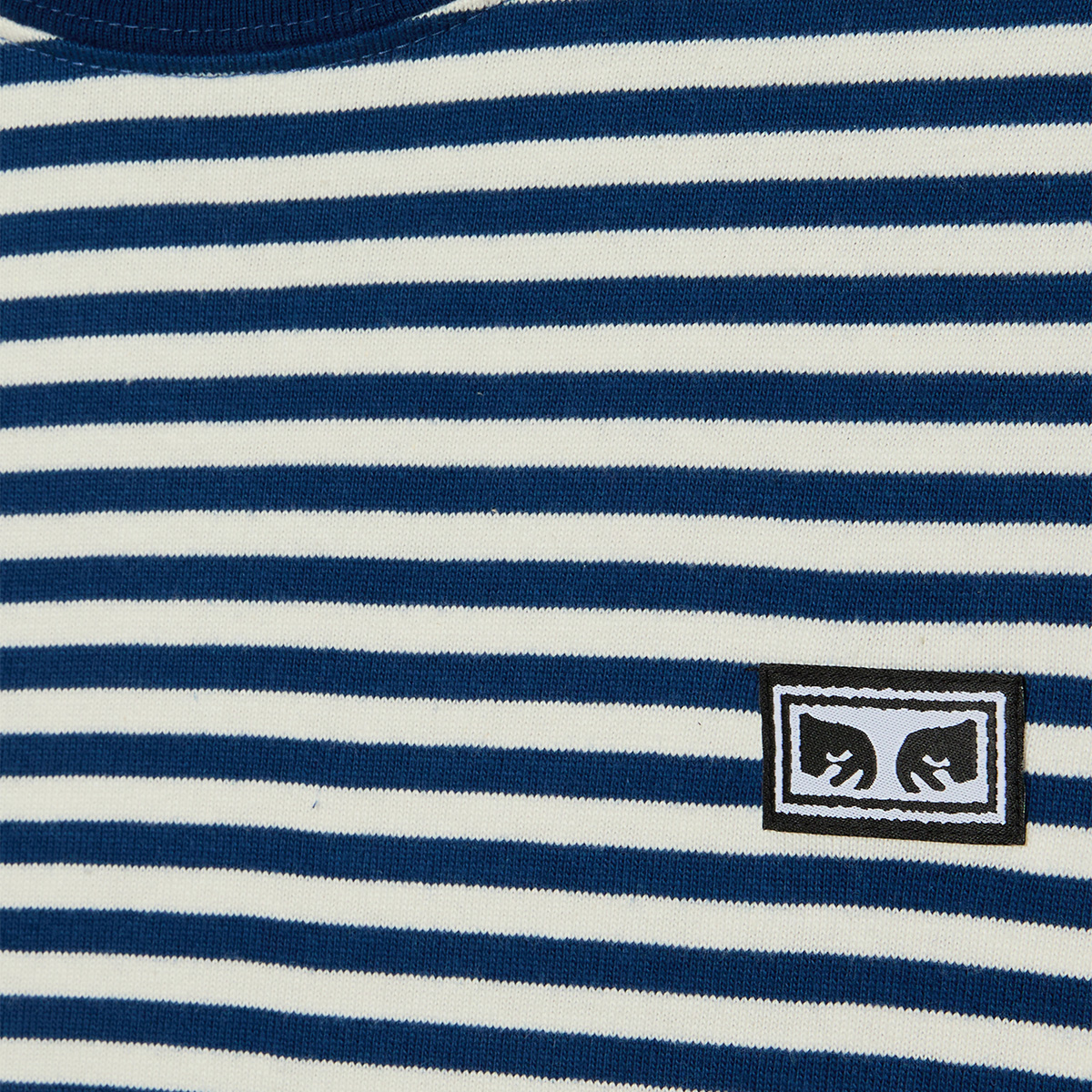 Obey Established Works Eyes Stripe Longsleeve Shirt Navy Peony