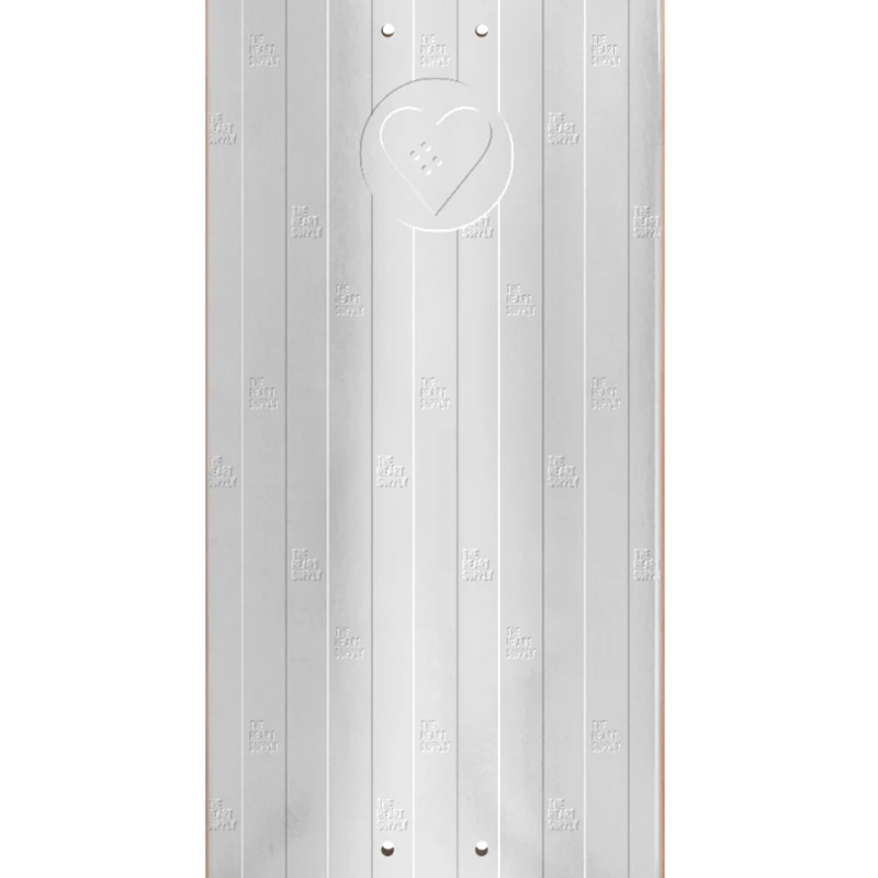 Heart Supply Cosmic Stripes Pearlescent White with Embossed Art Deck 8.5