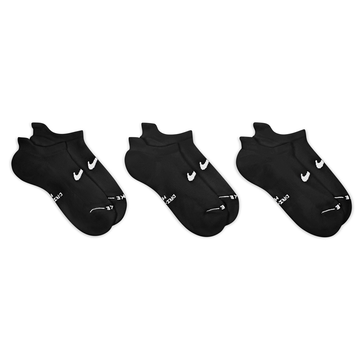 Nike SB Everyday Elevated No-Show Socks 3-Pack Black/White