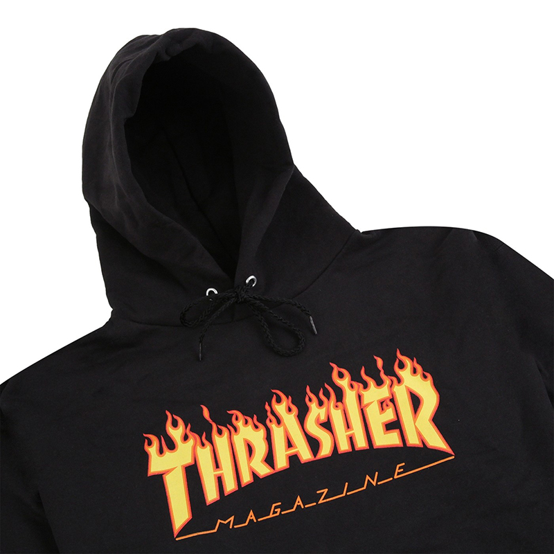 Thrasher Flame Black Zip Hoodie