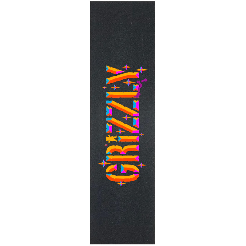 Grizzly Beveled Griptape Sheet Black 9.0