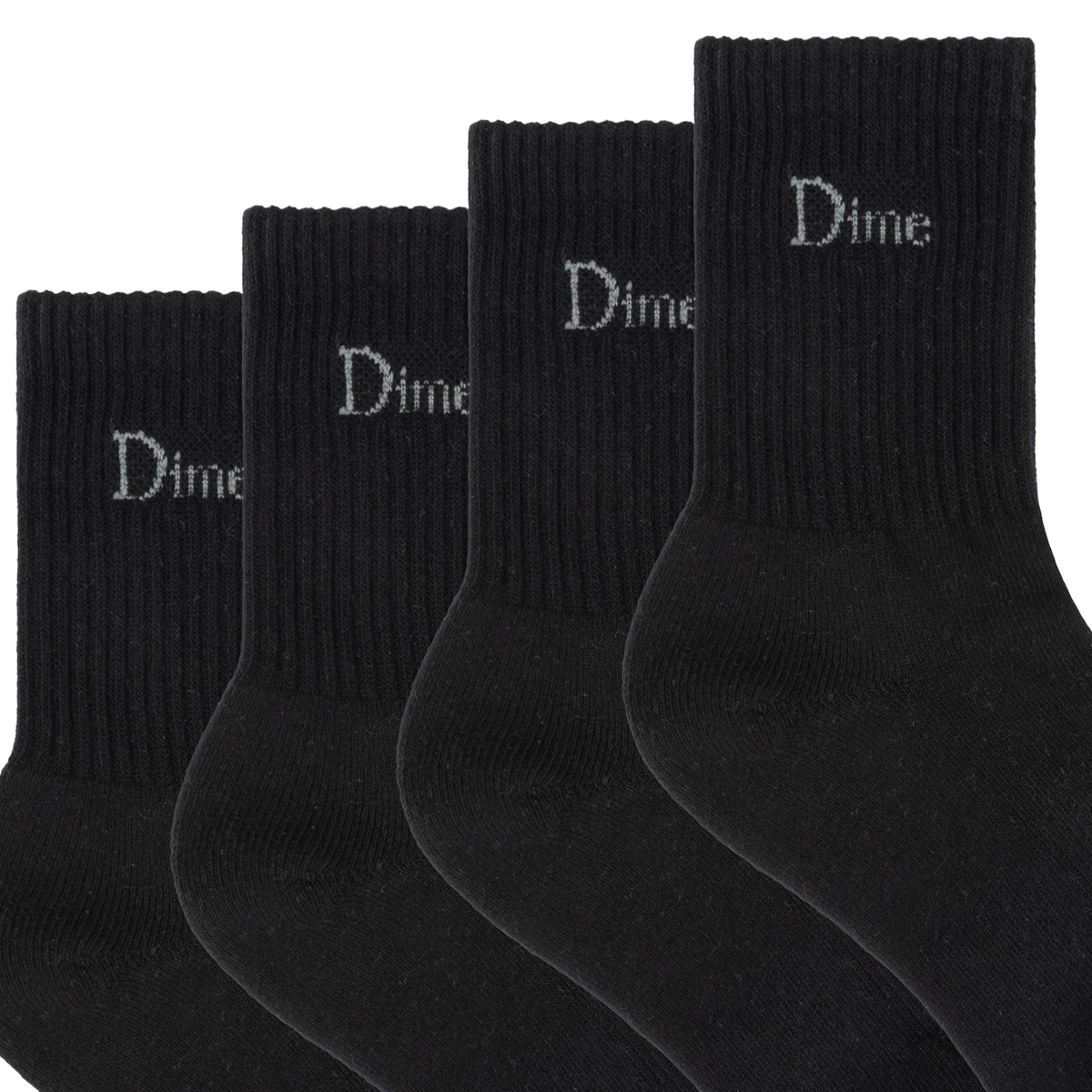 Dime Classic 2 Pack Long Socks Black
