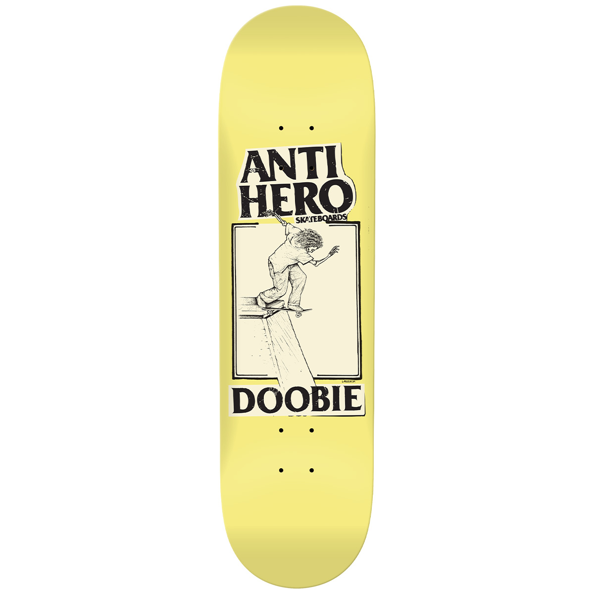 Anti Hero Doobie Lance Doobie Skateboard Deck Cream 8.75