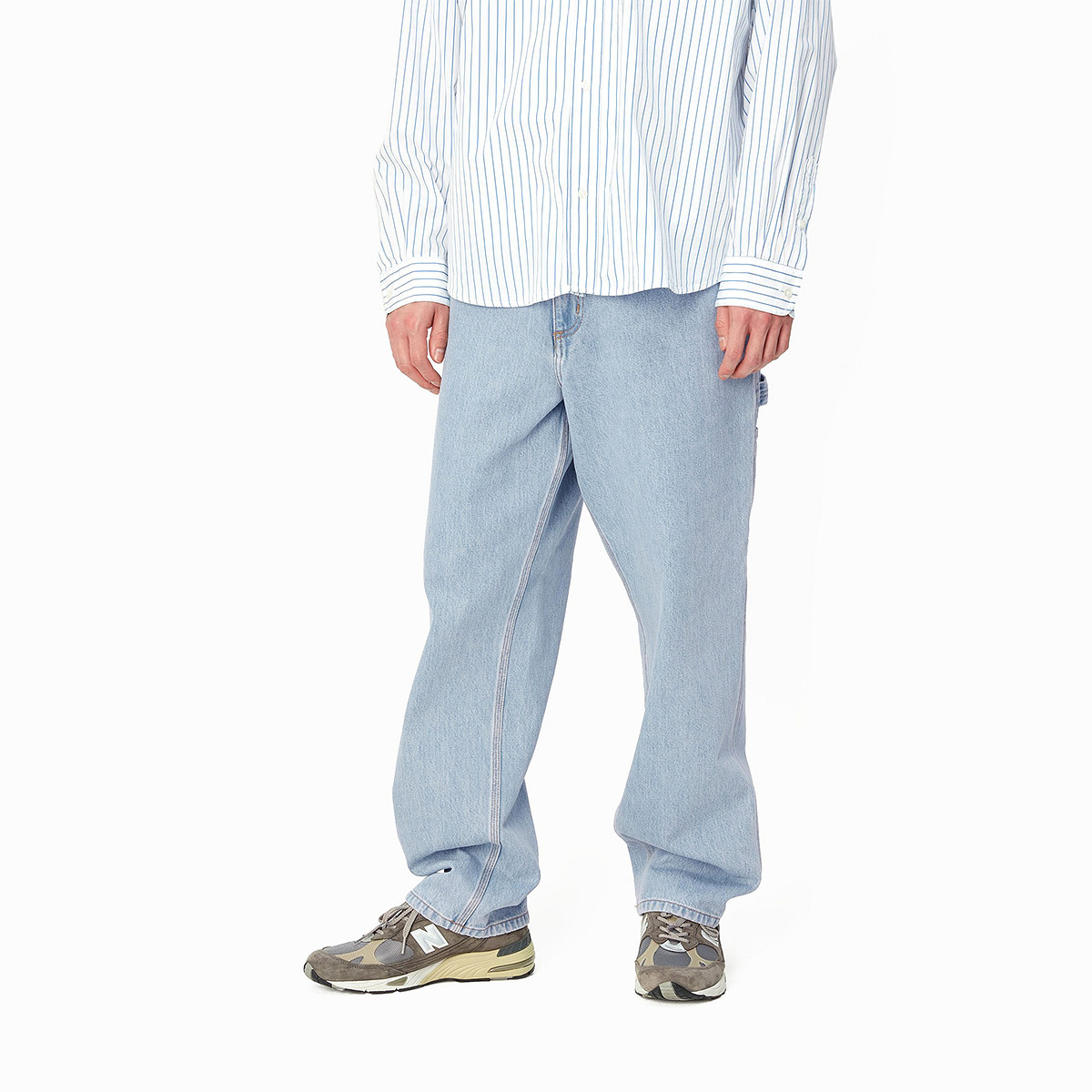 Carhartt WIP Single Knee Pant Blue Heavy Stone Bleached