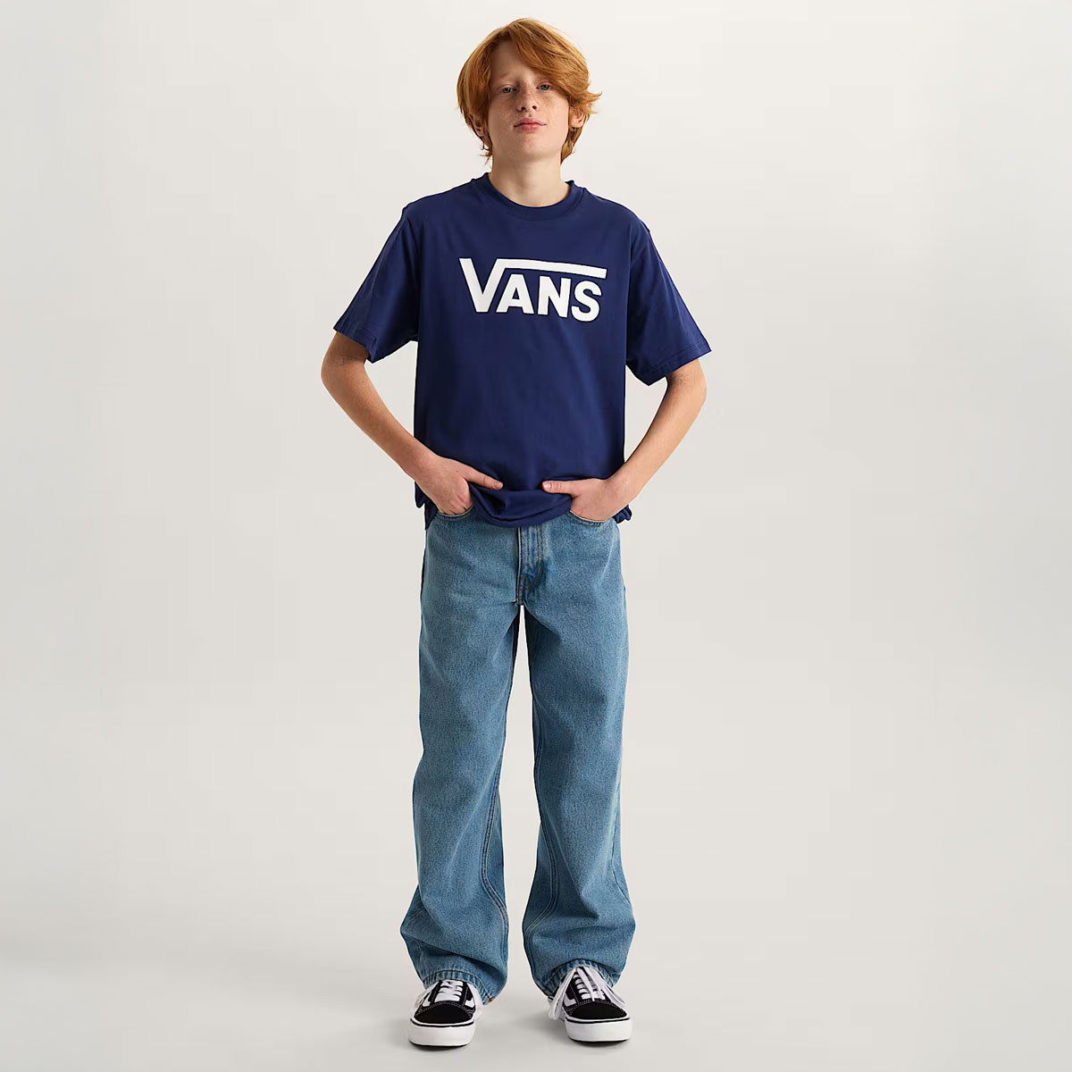 Vans Kids Check-5 Loose Denim Pant Stonewash/Blue