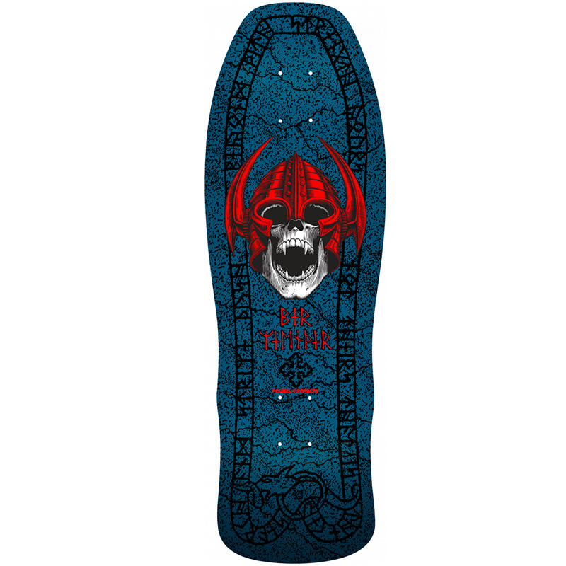Powell Peralta Welinder Nordic Skull Skateboard Deck Blue Shape 193 9.625