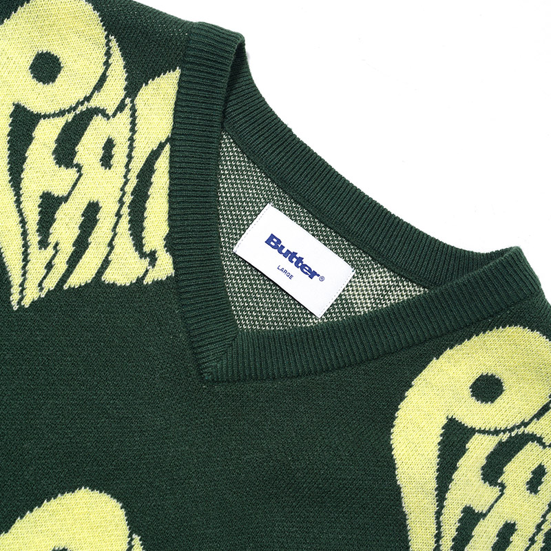 Butter Goods Peace Knit Vest Forest Butter Goods Peace Knit Vest Forest