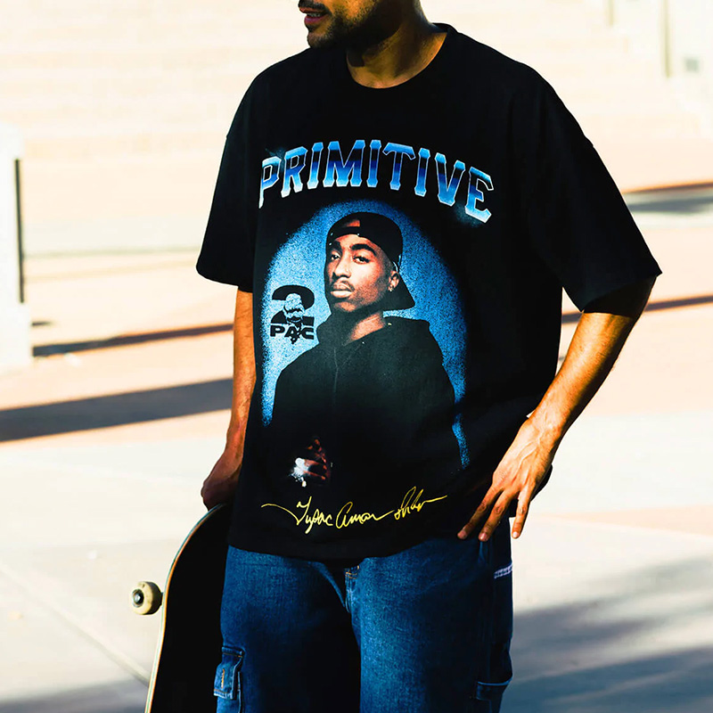 Primitive X Tupac Shine T-shirt Black Primitive X Tupac Shine T-shirt Black