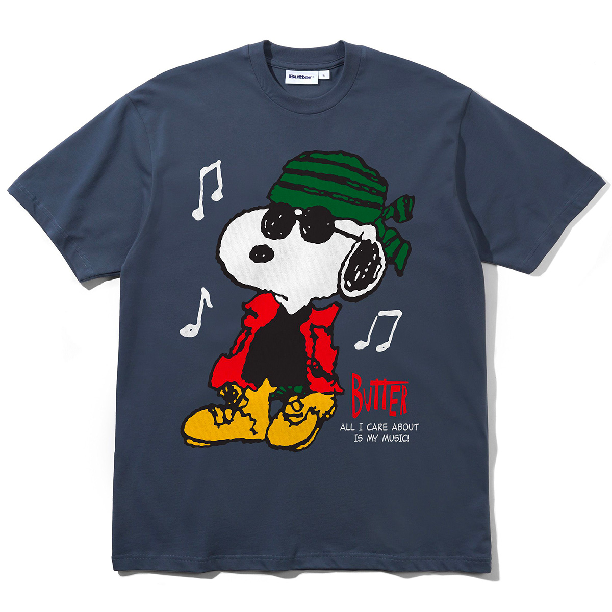 Butter Goods x Peanuts Music T-shirt Slate Butter Goods x Peanuts Music T-shirt Slate