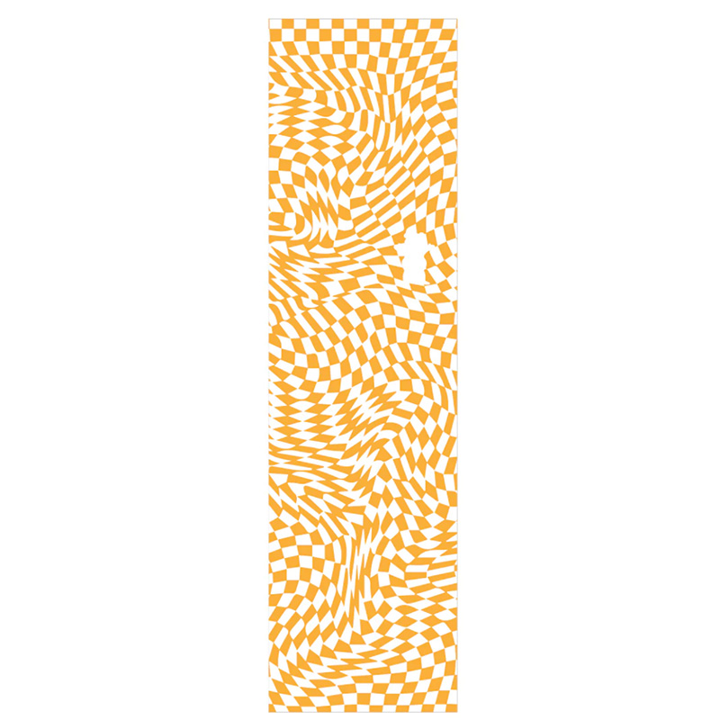 Grizzly Trippy Checkerboard Griptape Sheet Yellow 9.0