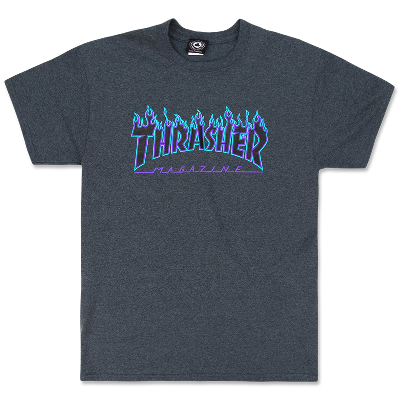 Thrasher Flame T-Shirt Dark Heather Thrasher Flame T-Shirt Dark Heather