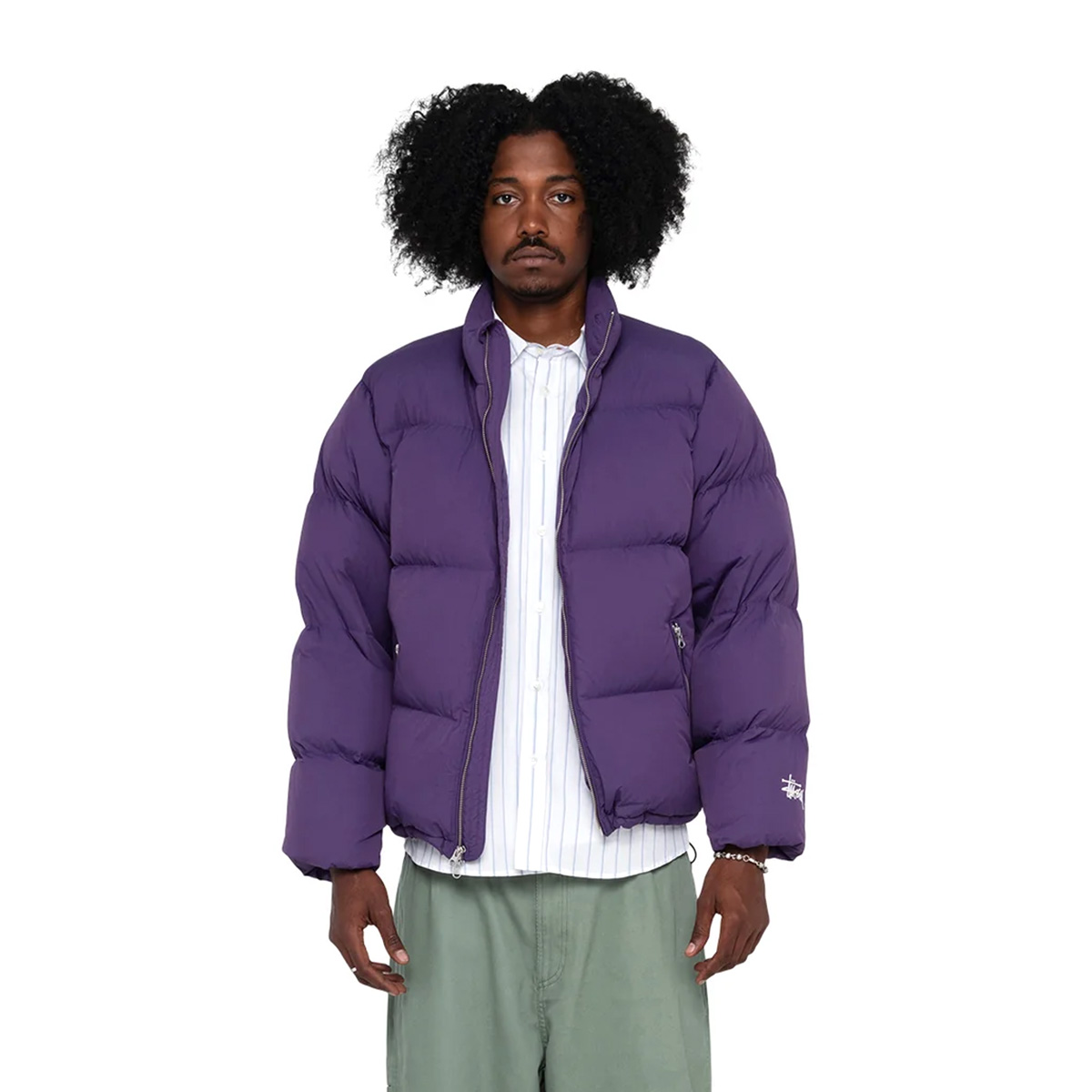 Stussy Nylon Down Puffer Jacket Purple Stussy Nylon Down Puffer Jacket Purple