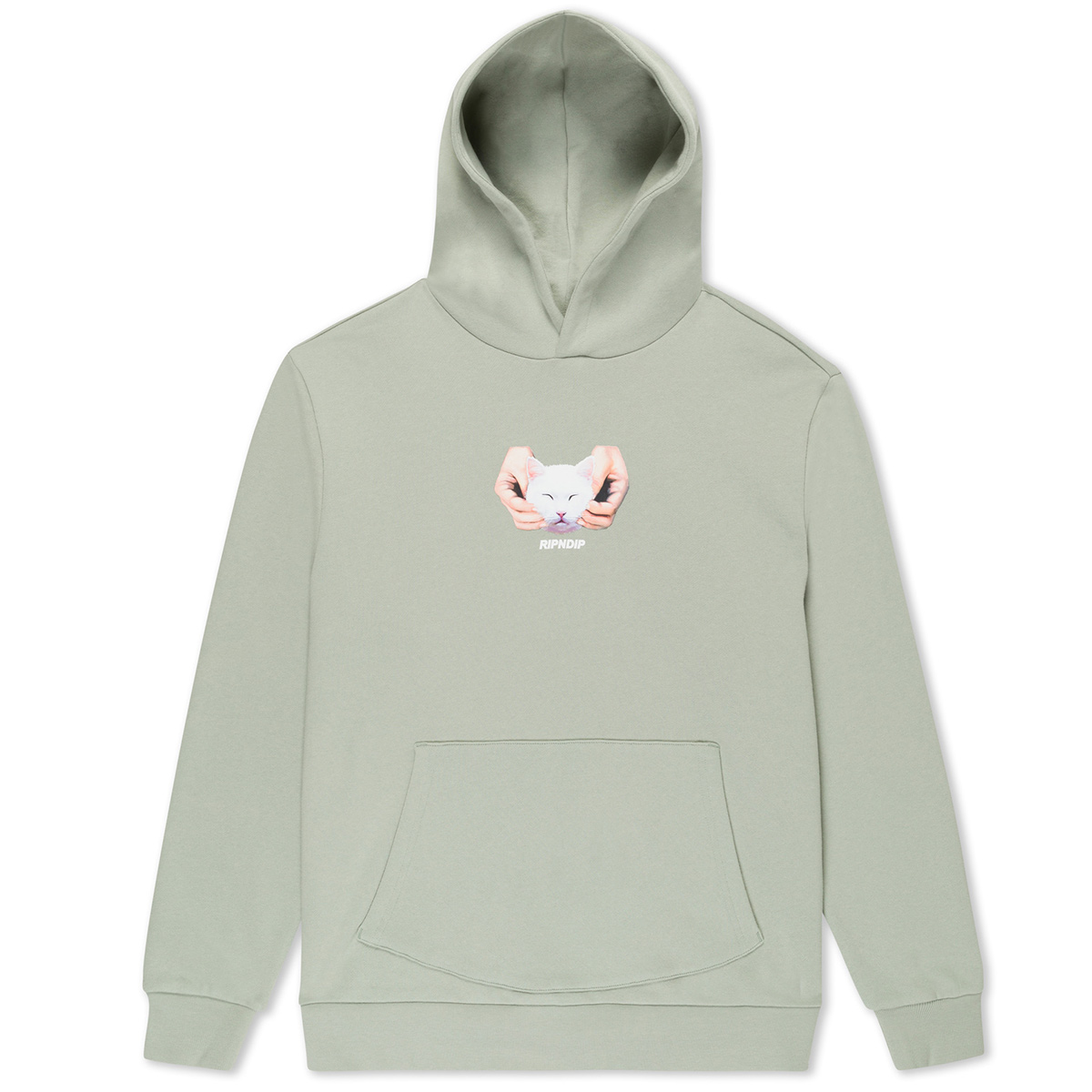 RipnDip Happy Kitty Hoodie Sage RipnDip Happy Kitty Hoodie Sage