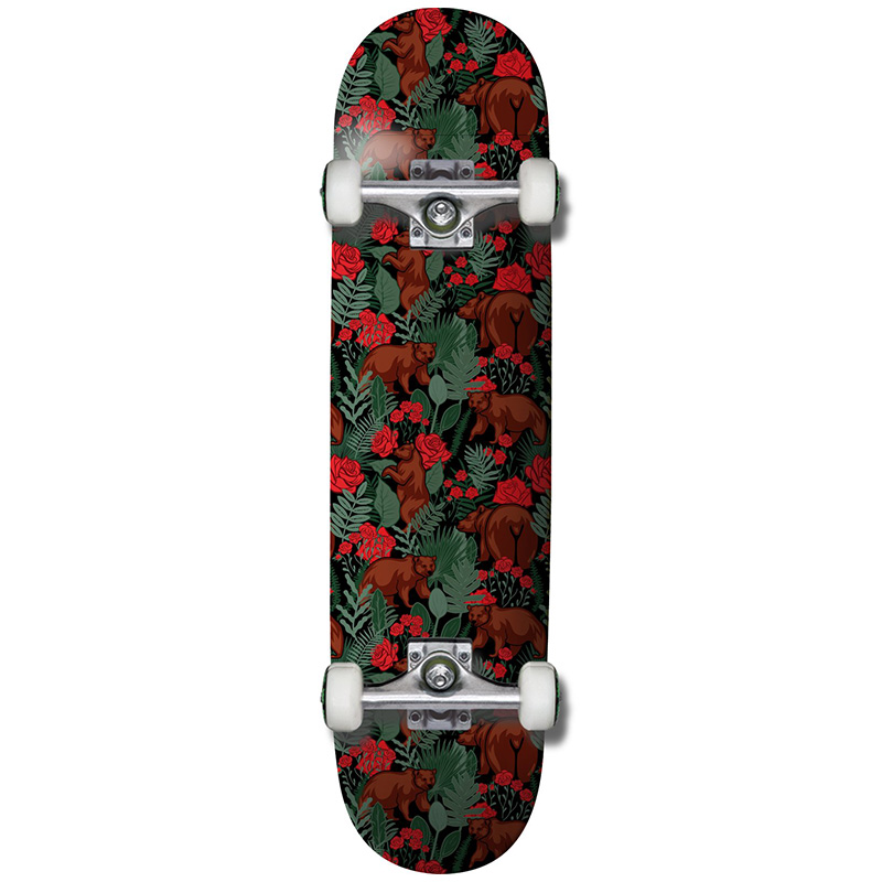 Grizzly Rose Garden Complete Skateboard Red 8.0 Grizzly Rose Garden Complete Skateboard Red 8.0