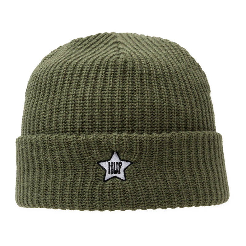 HUF One Star Visor Beanie Avocado HUF One Star Visor Beanie Avocado