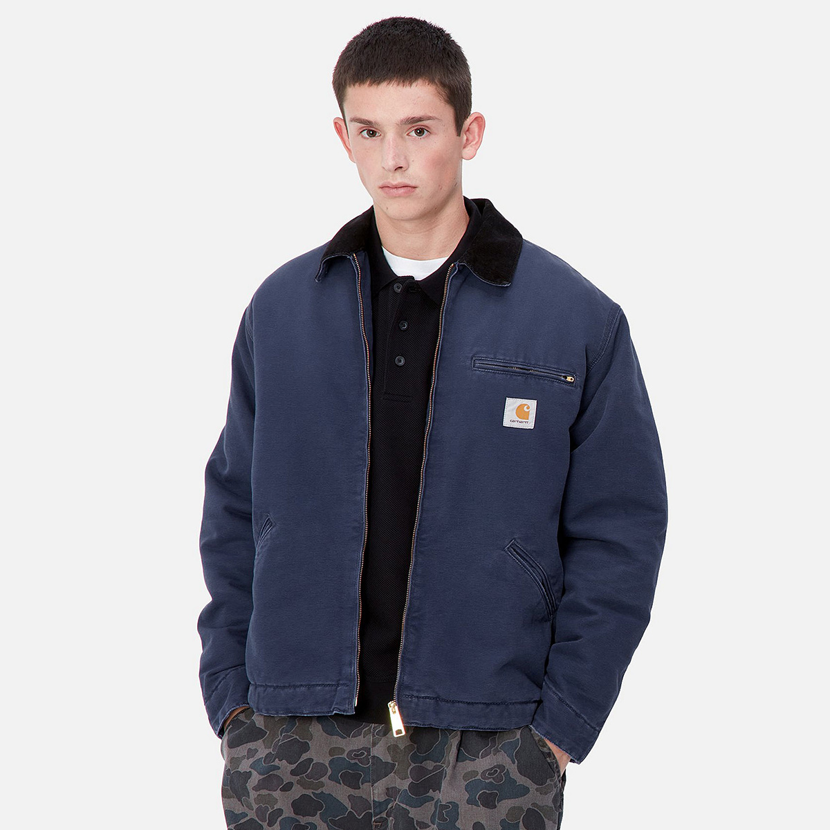 Carhartt WIP OG Detroit Jacket Air Force Blue/Black Aged Canvas Carhartt WIP OG Detroit Jacket Air Force Blue/Black Aged Canvas