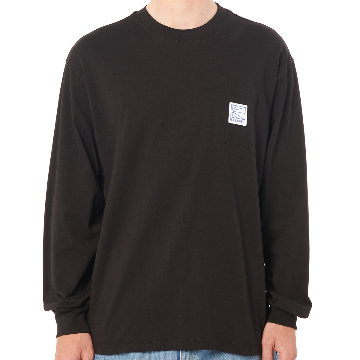 Rassvet Pocket Tag Knit Longsleeve T-Shirt Black 