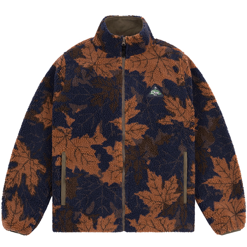 Dime Sherpa Canadian Zip Vest Rust