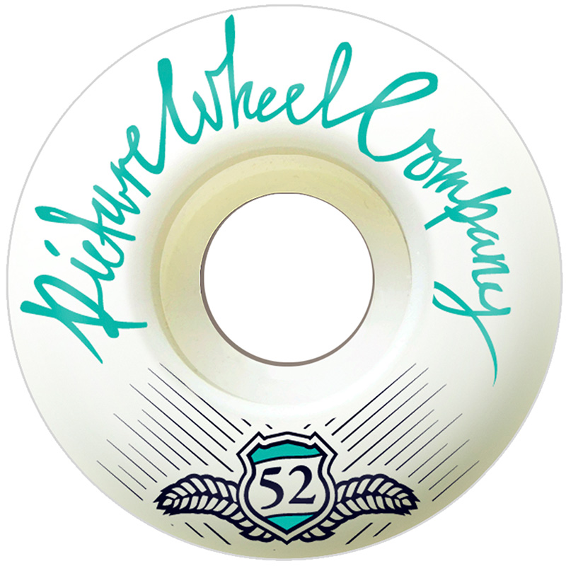 Picture Wheel Co Shield Series Conical Shape Aqua Wheels 52mm