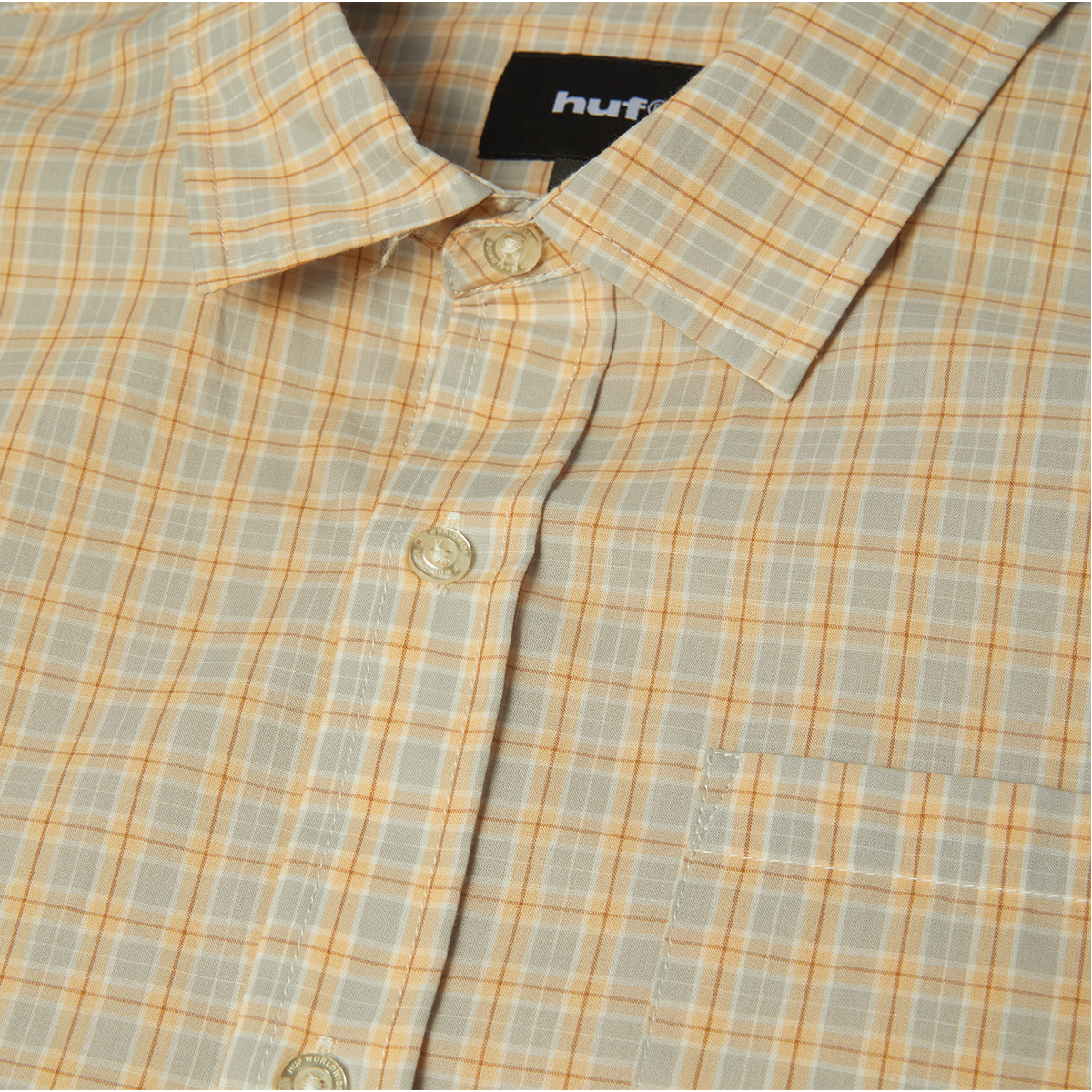 HUF H Star Plaid Shirt Putty