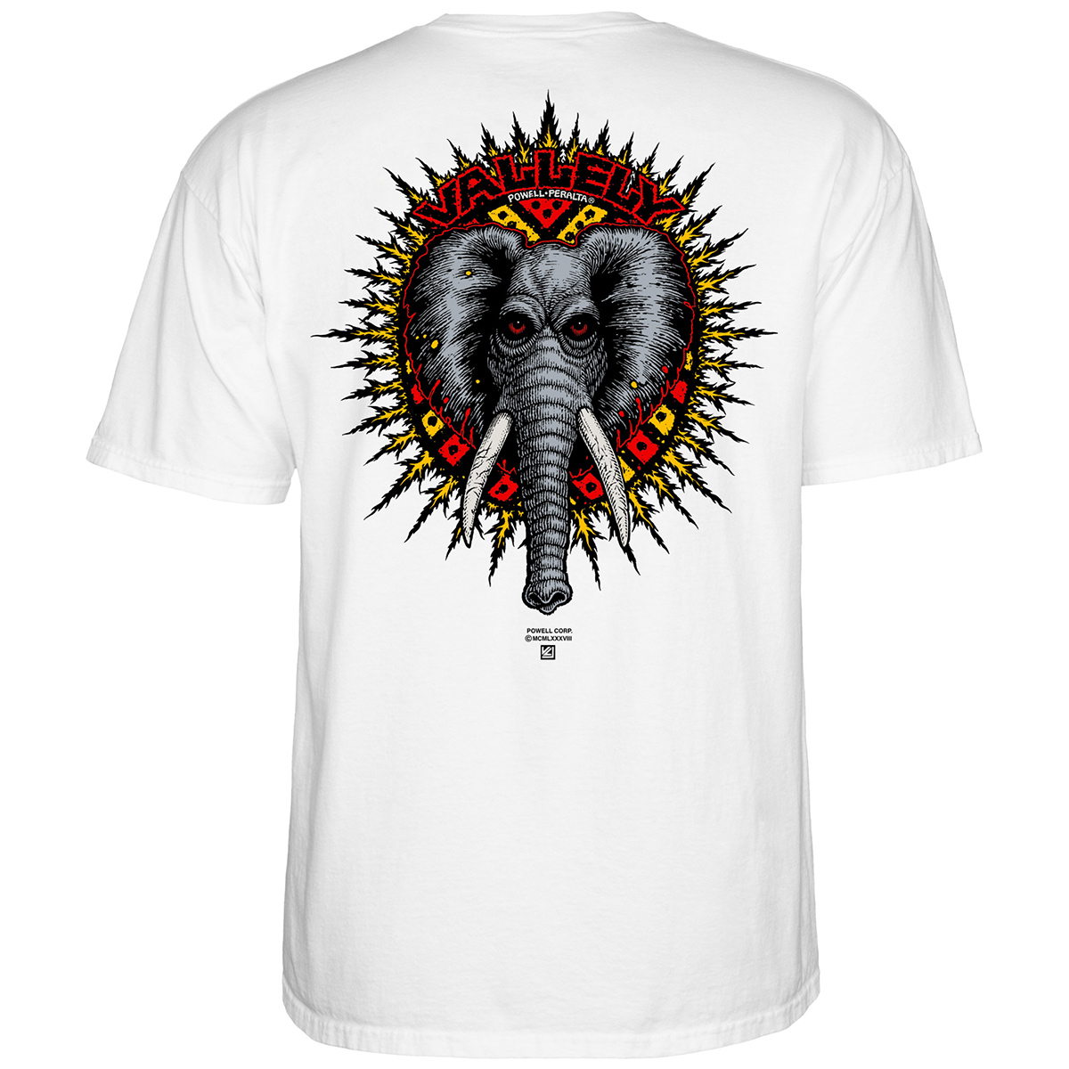 Powell-Peralta Vallely Elephant T-Shirt White Powell-Peralta Vallely Elephant T-Shirt White