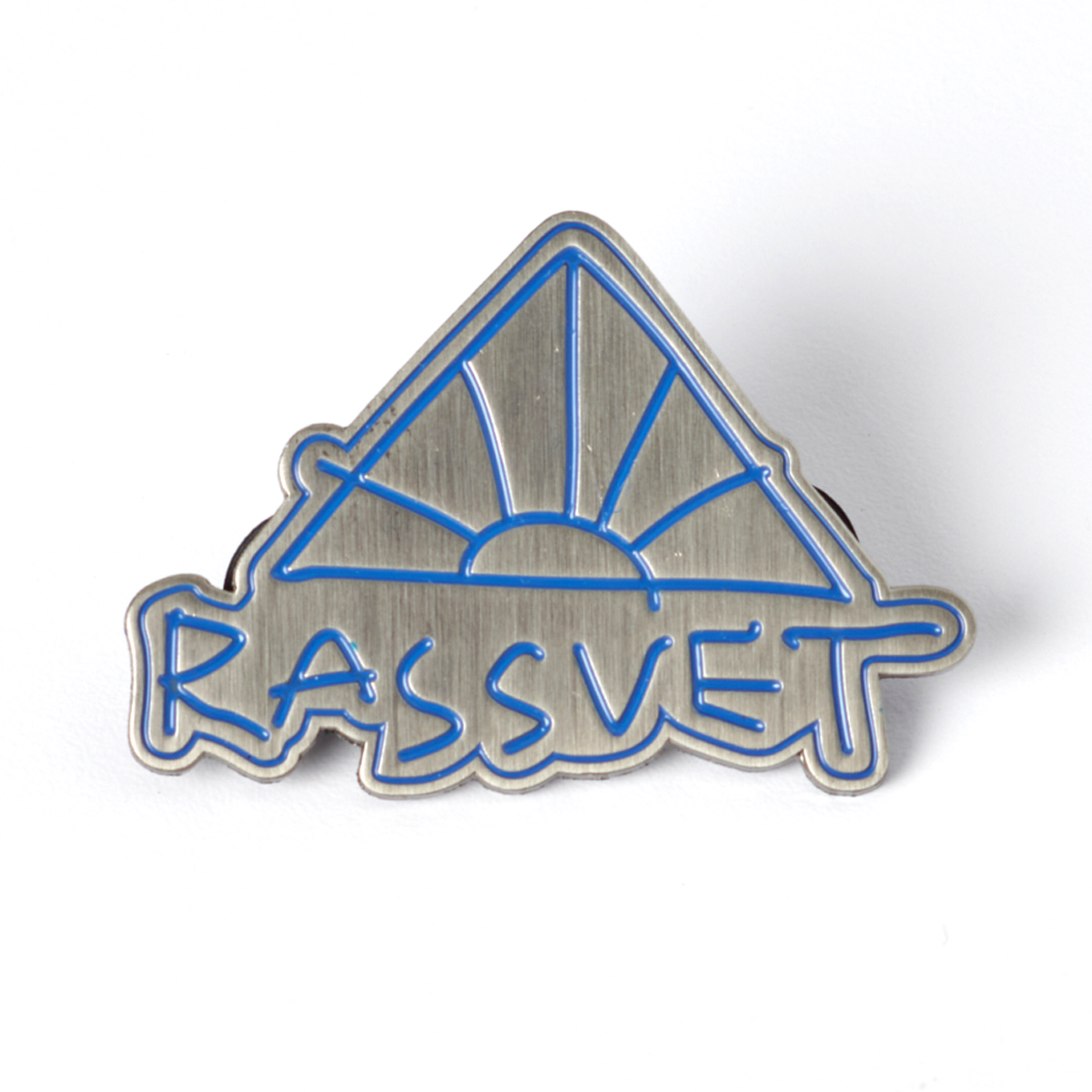 Rassvet Logo Pin Metal Silver