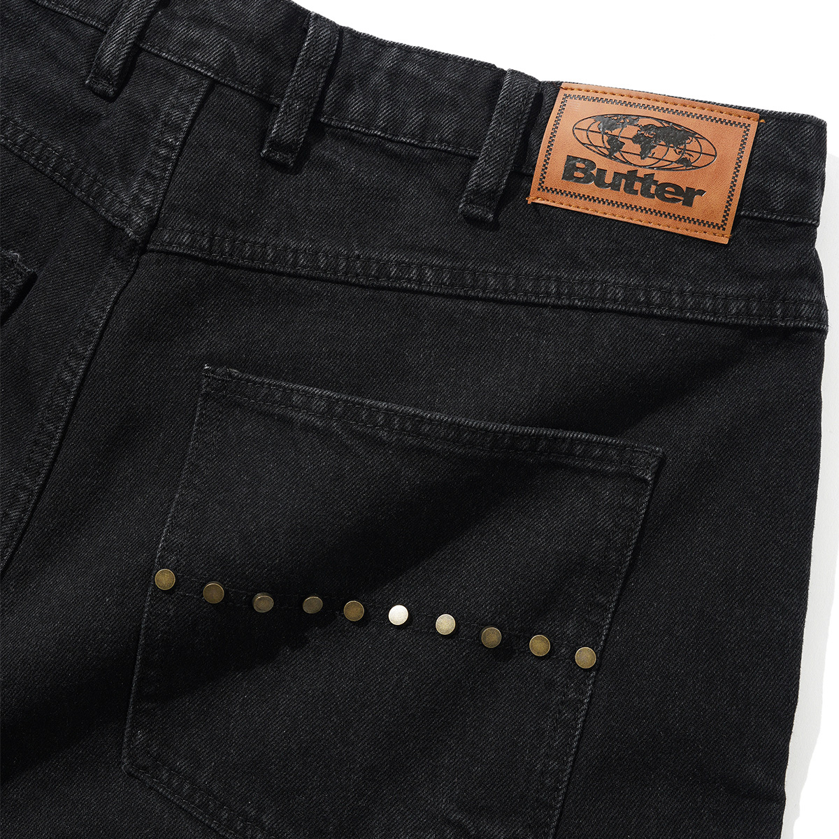 Butter Goods Rivet Denim Jeans Washed Black Butter Goods Rivet Denim Jeans Washed Black