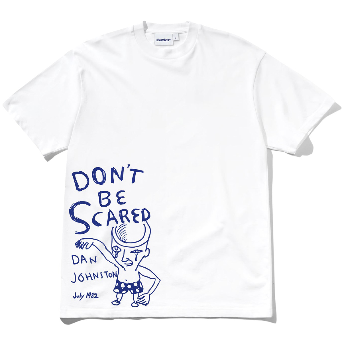 Butter Goods x Daniel Johnston Don't Be Scared T-shirt White