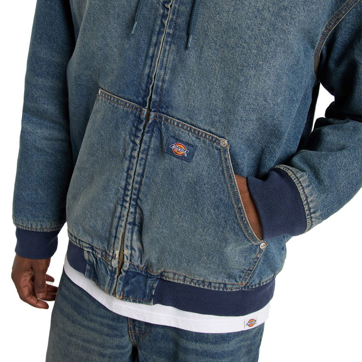Dickies Hilham Hooded Jacket Khaki Tinted Blue