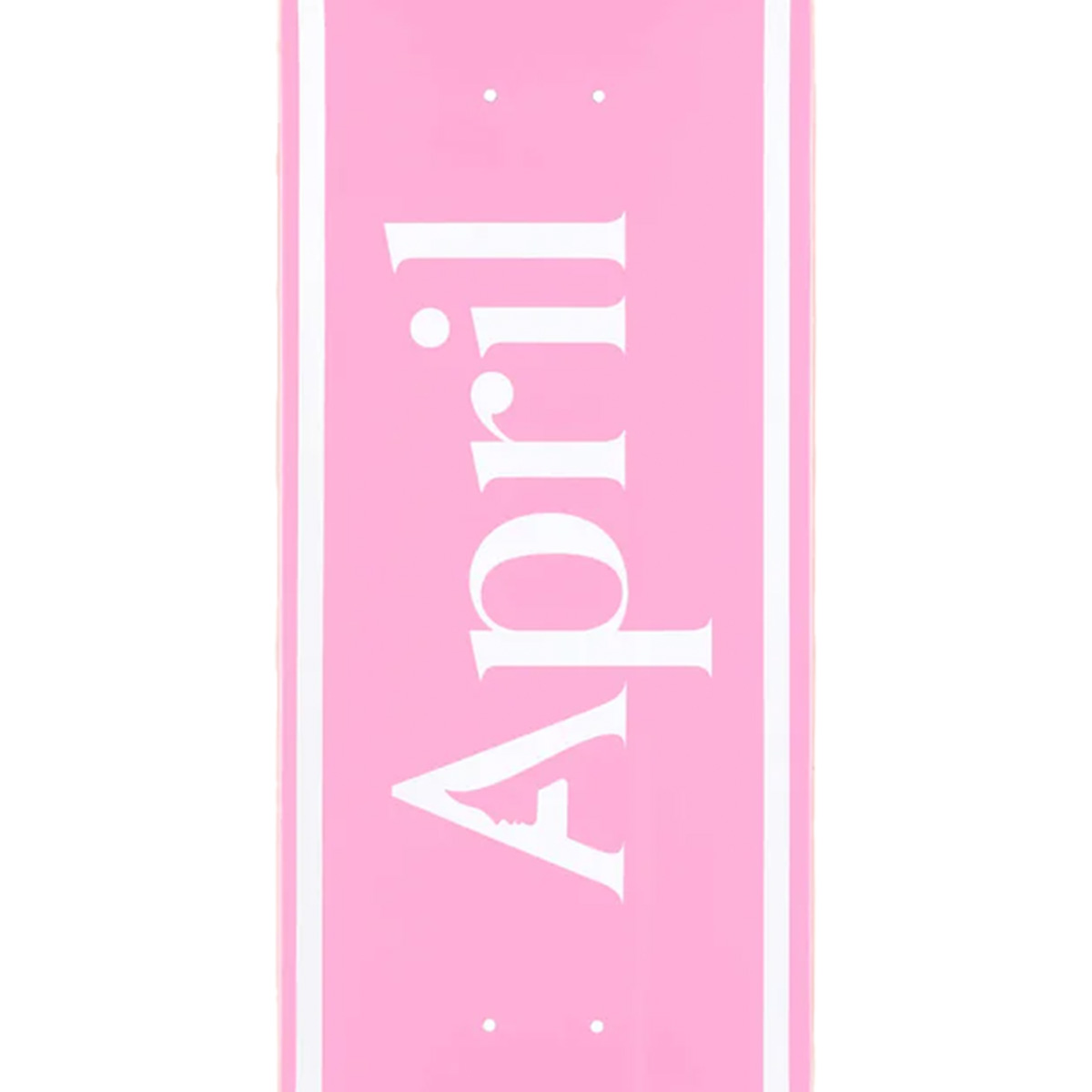 April OG Logo Skateboard Deck White/Pink 8.0