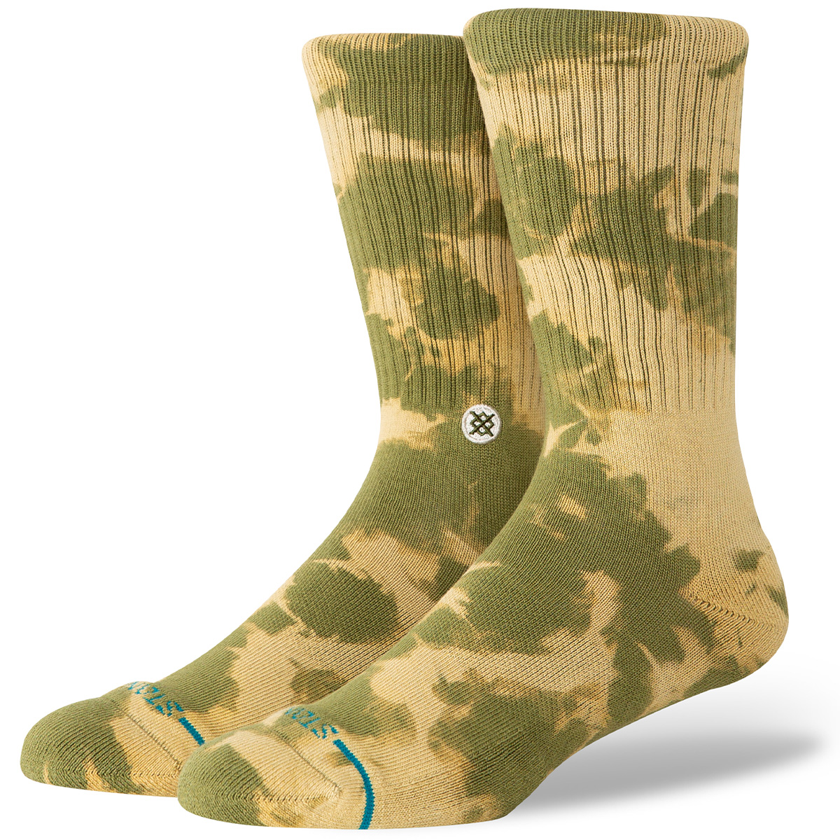 Stance Spotty Dye Crew Socks Olive