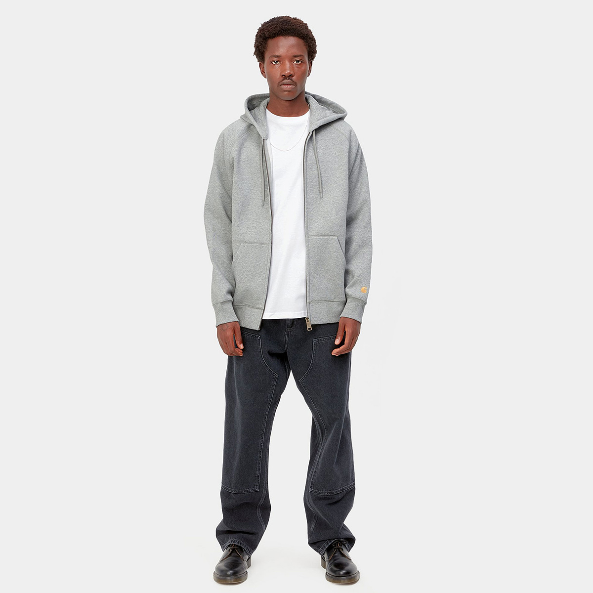 Carhartt WIP Hooded Chase Jacket Grey Heather/Gold Carhartt WIP Hooded Chase Jacket Grey Heather/Gold