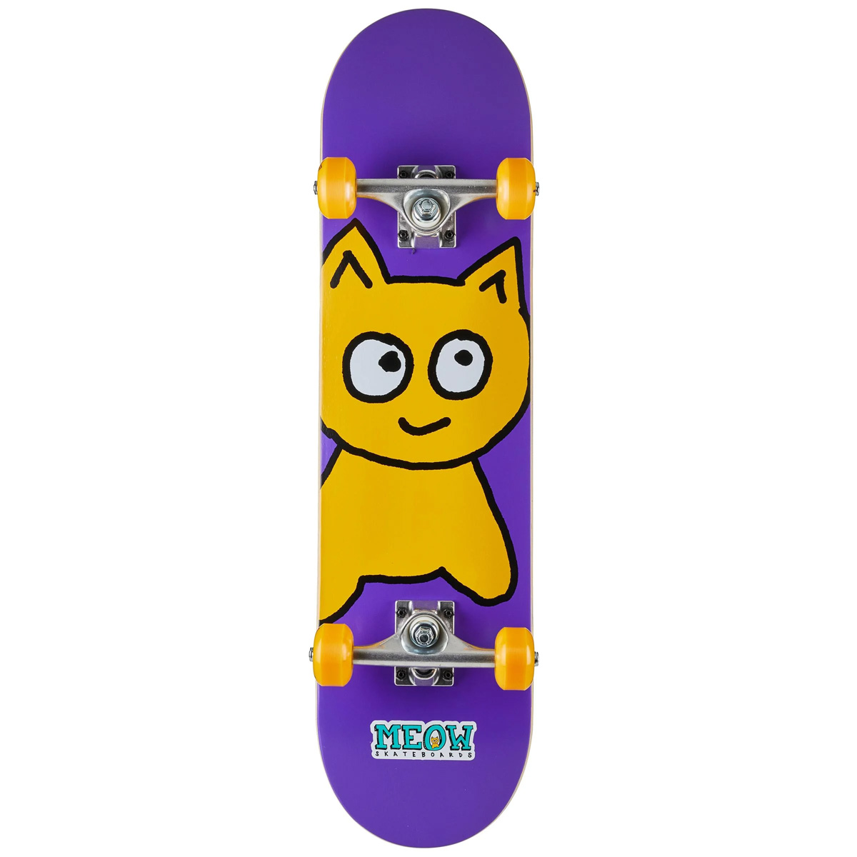 Meow Big Cat Complete Skateboard Purple 7.5