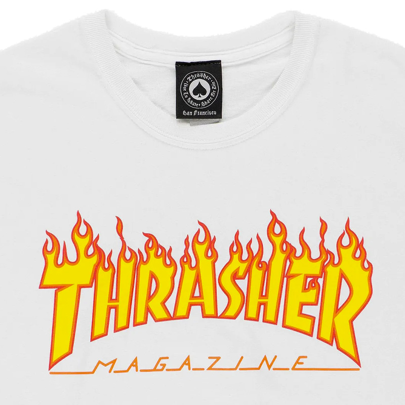 Thrasher Youth Flame T-shirt White