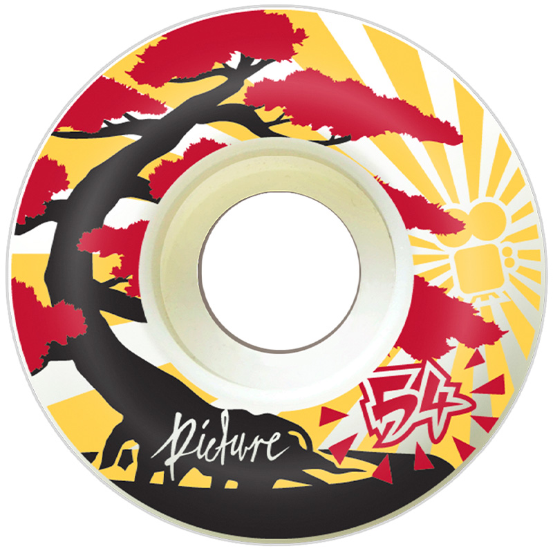 Picture Wheel Co Bonsai Yellow Conical Wide Shape Wheels 80A 54mm
