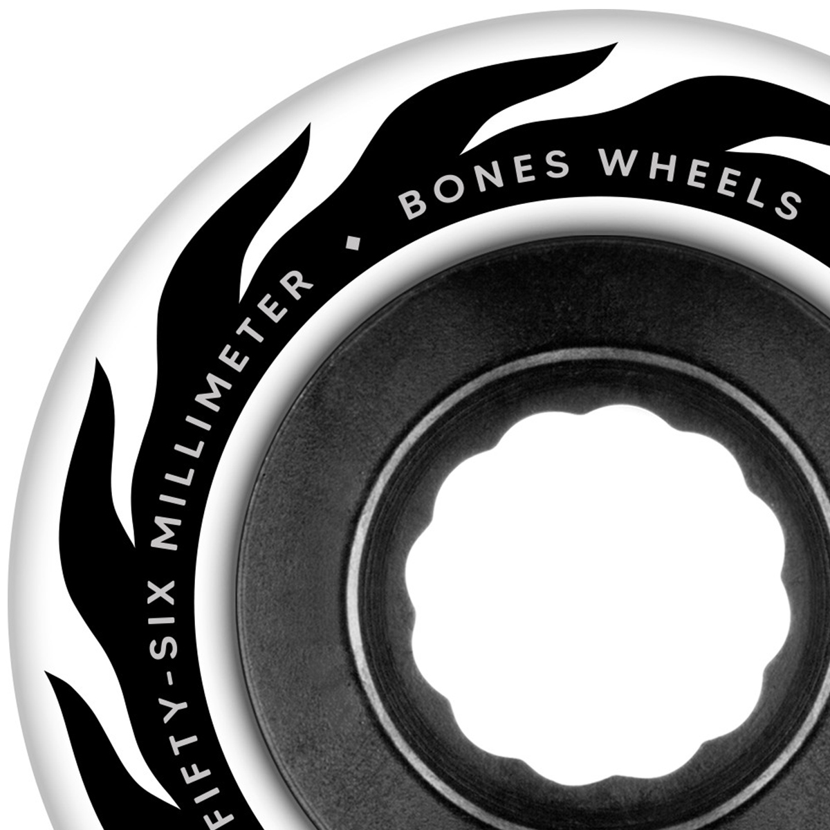 Bones Rough Riders Eternal Flame Cruiser Wheels White 80a 56mm