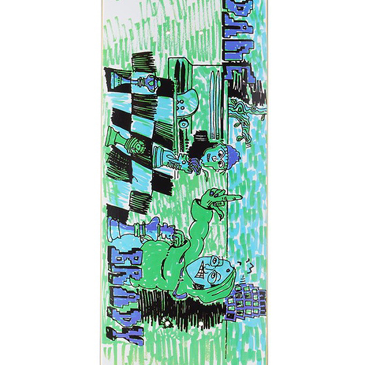 Polar Dane Brady Checkmate Skateboard Deck White 8.5