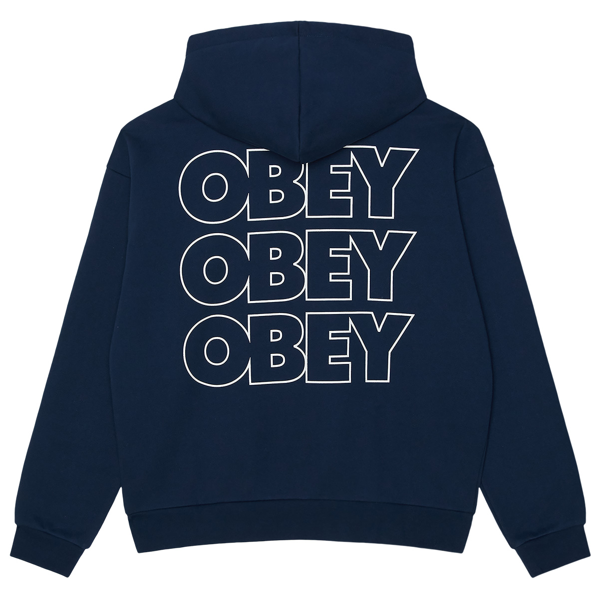 Obey Treble Extra Heavy Hooded Sweater Pageant Blue